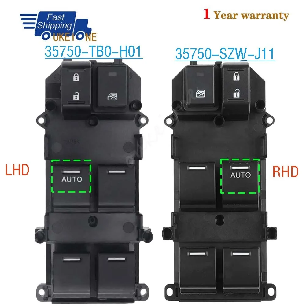 

35750-SZW-J11 35750-TB0-H01 для Honda Accord 2008-2011 LHD RHD передний главный выключатель питания двери со стороны водителя, автомобильные аксессуары