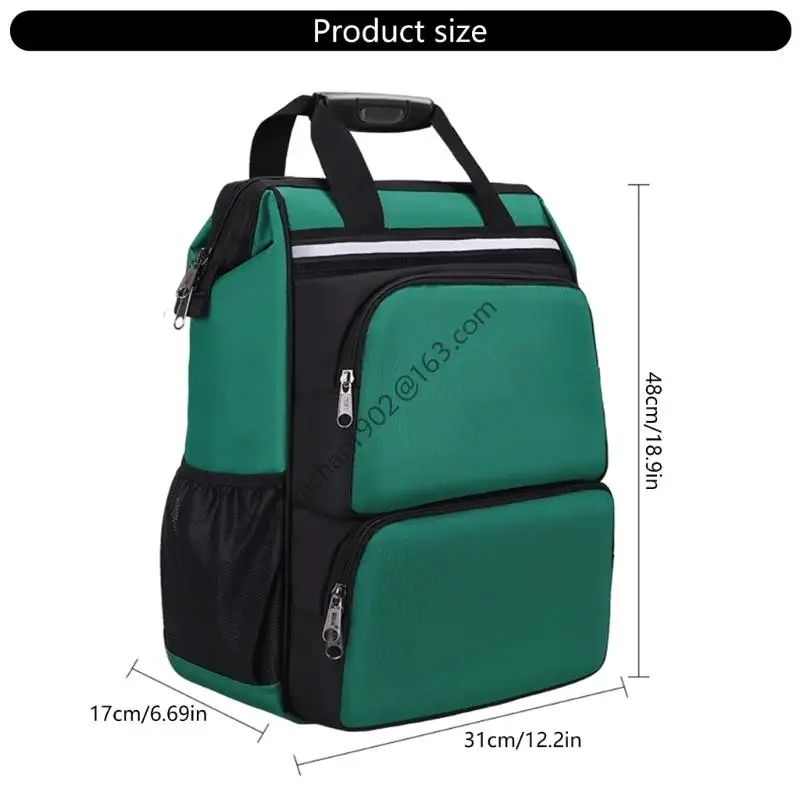 X7AB Zaino per attrezzi professionale Oxford impermeabile in tessuto Organizzatore attrezzi Zaino per riparazione Facile