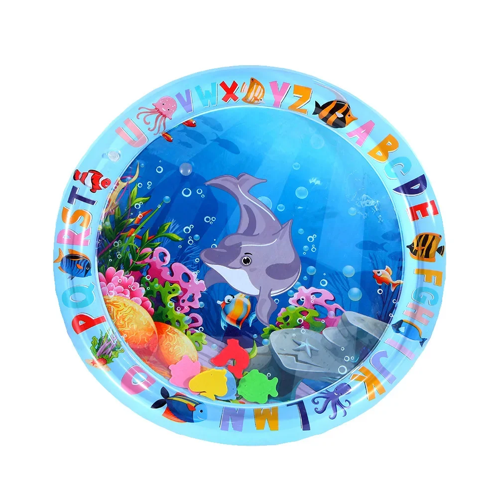 Children\'s Toys, Baby Inflatable Patting Pad, Marine Life Swimming Circle Climbing Pad, Seat Cushion Children\'s Patting Pad