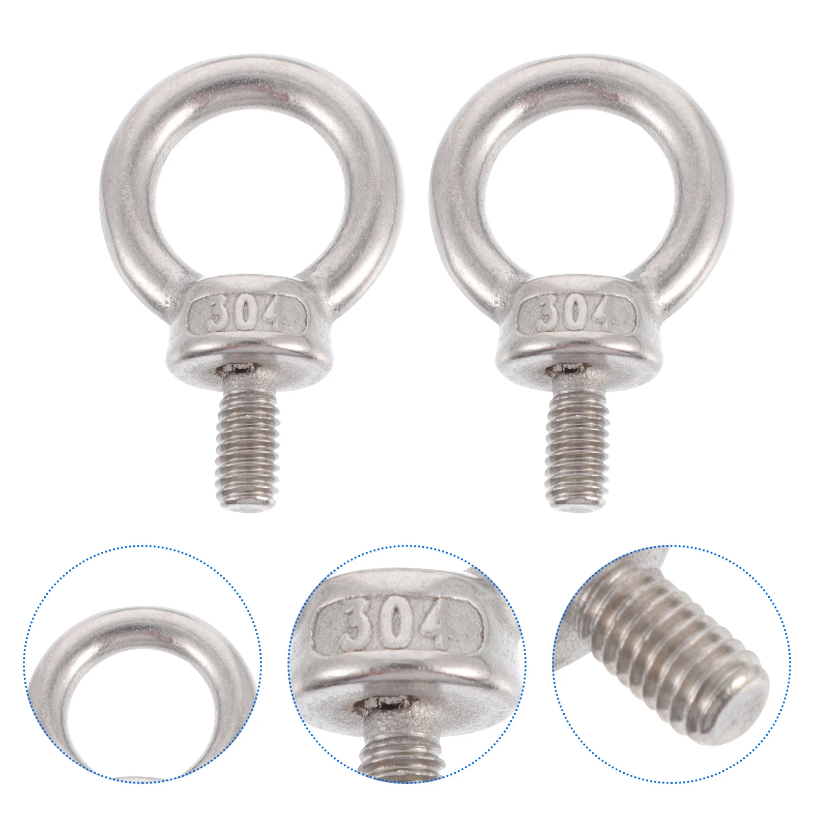 

10pcs Ring Nut Stainless Steel Heavy Duty Lifting Eye Nut Threaded Bolt Parts Hardware Accessories Door Bolts