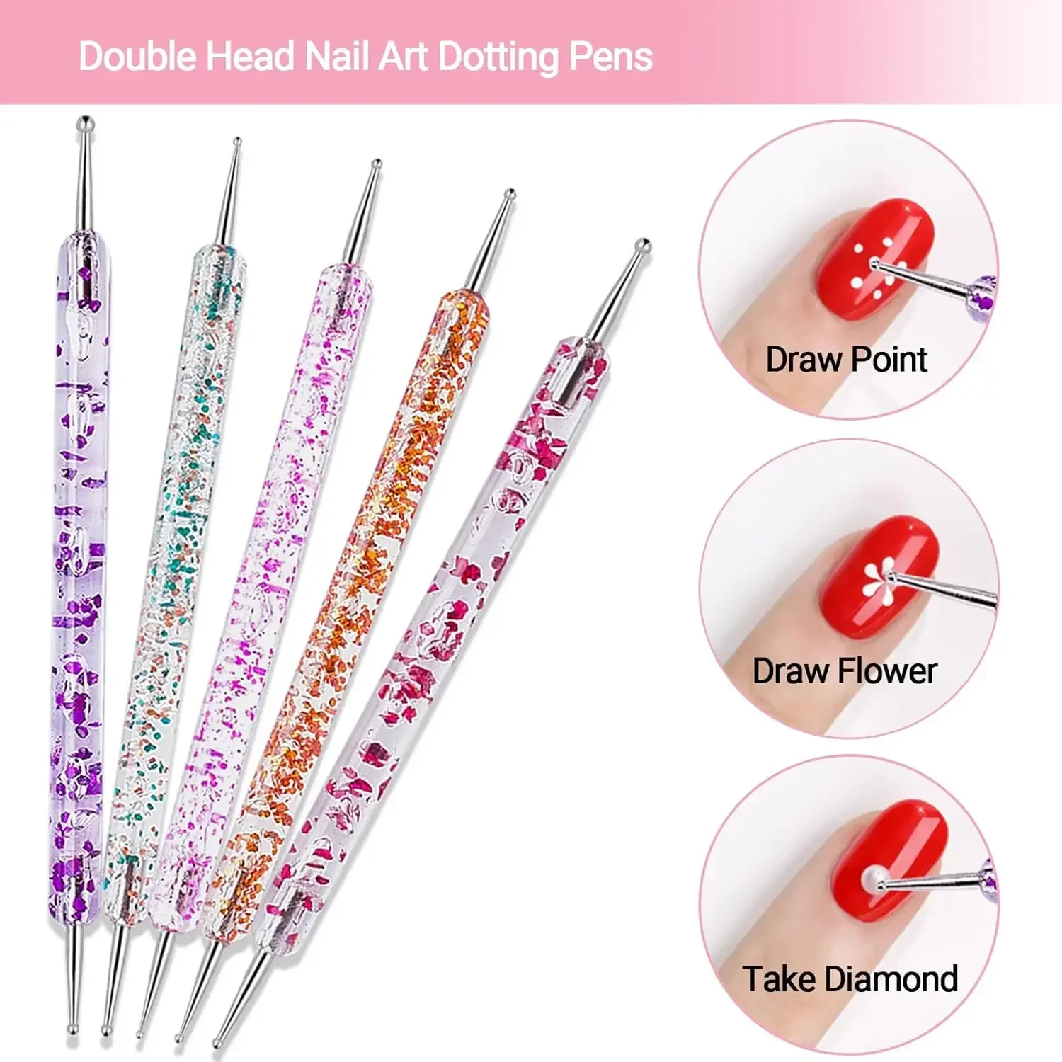 🎨 Kit DIY para Nail Art para iniciantes com paleta de resina, pincéis para esculpir, caneta pontilhadora |   Essencial para uso doméstico e em salão de beleza