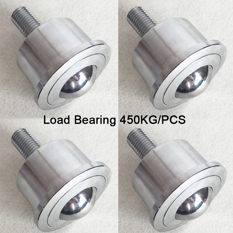 

4PCS Heavy Industrial Universal Ball Transfer Unit Casters Ball Bearing Bull Eye Wheel Conveyor Roller Sliders Loading 450KG/PCS