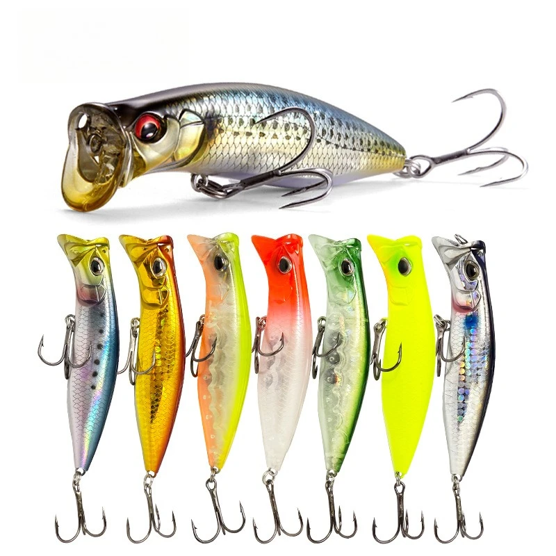 

2pcs 12.6g Floating Minnow Bait 80mm Long Casting Wobblers Surface Isca Bass Pesca Fishing Lure Artificial Hard Popper