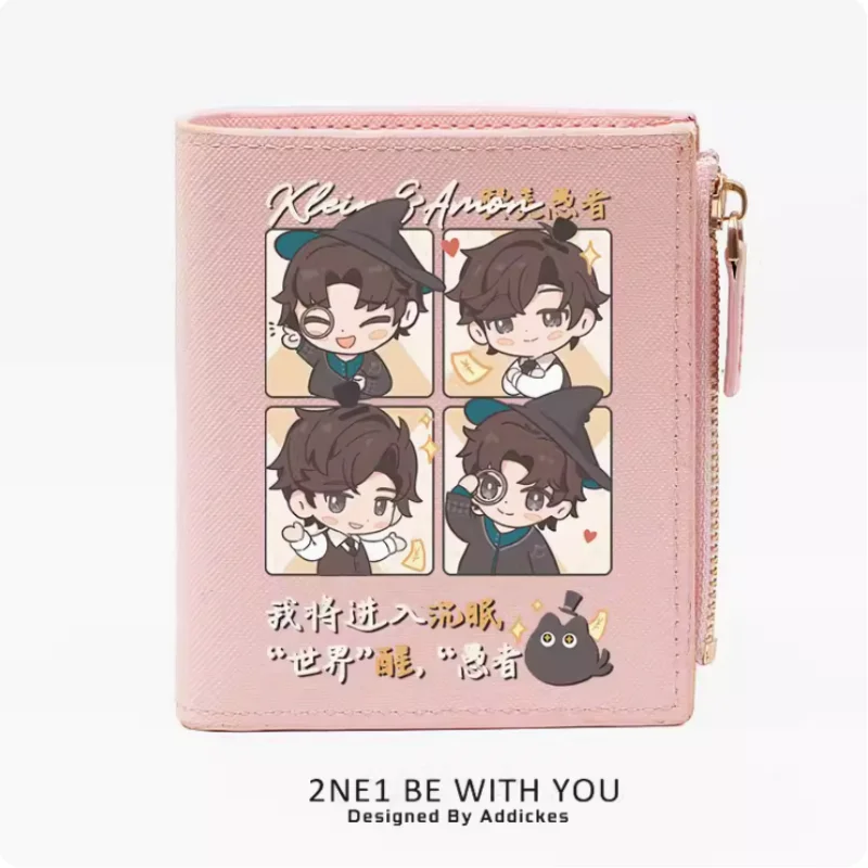 Anime Lord of Mysteries Klein Moretti  Zipper Wallet Fold Bag Multi Card  Coin Pocket Holder Fashion Kids Wallets Gift