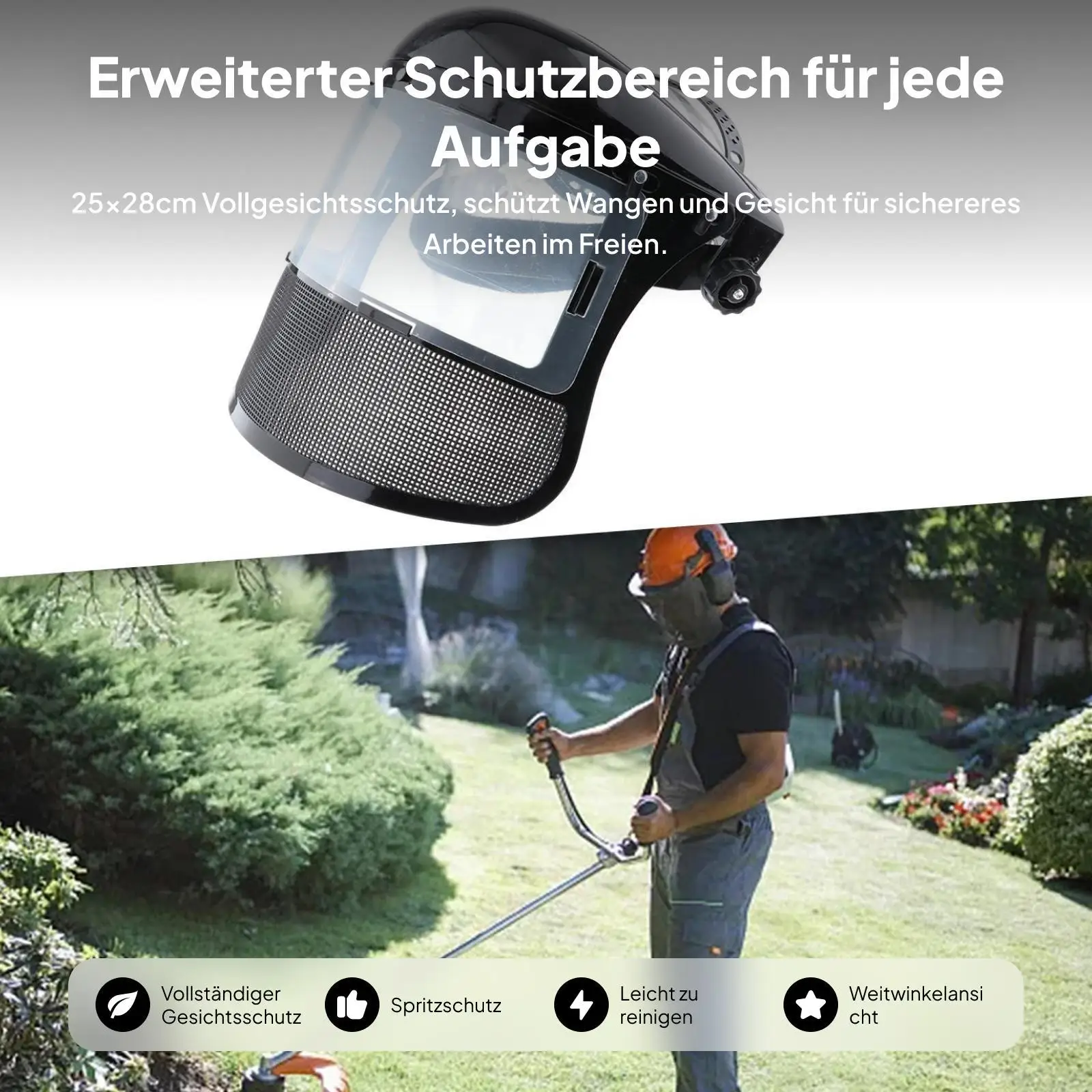 Trimmer Face Shield Multipurpose Full Face Cover for Lawn Garden Manufacturing Construction Woodworking Landscaping Mining