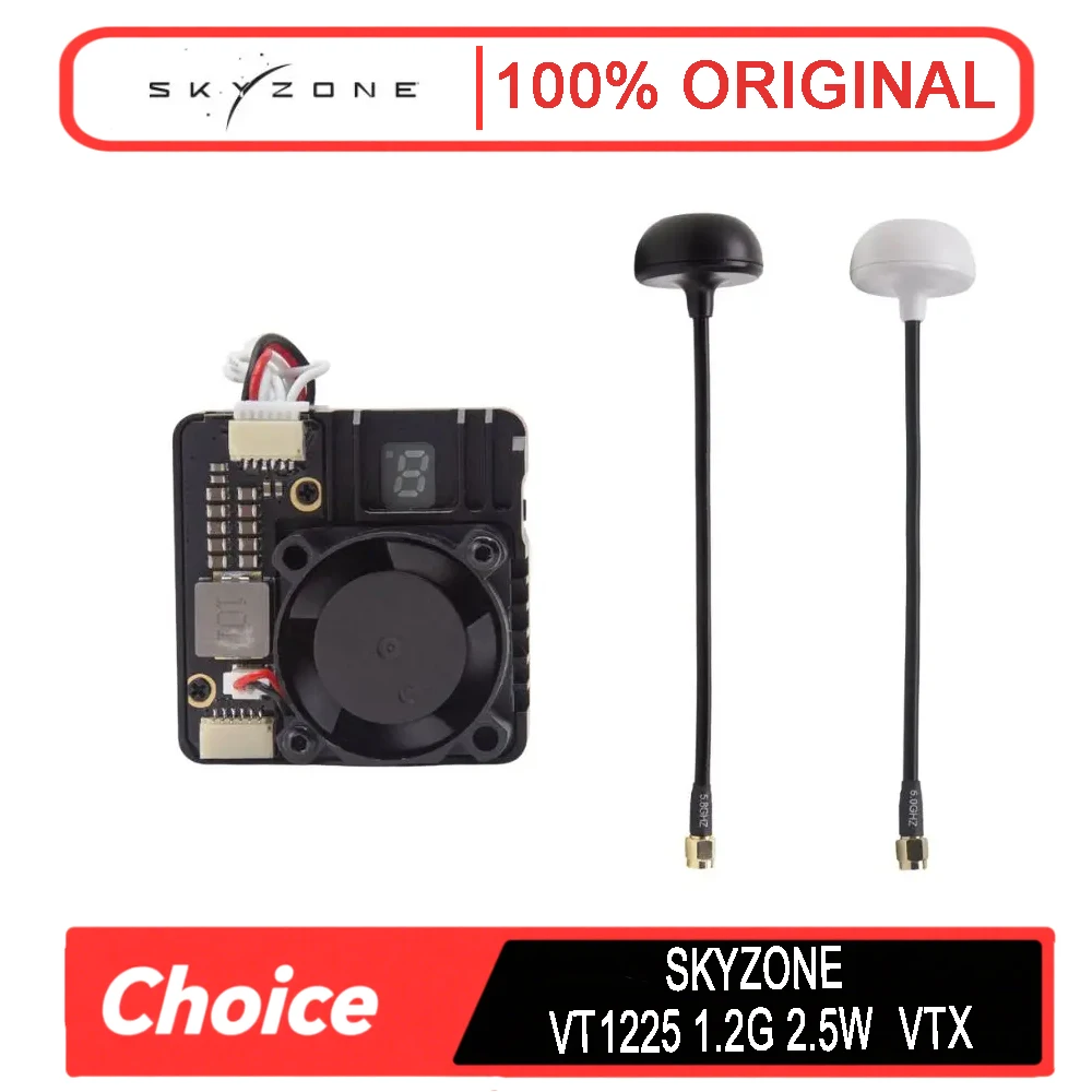 

SKYZONE TX2501 5.8G 2.5W VTX - 56CH Long-Range Video Transmitter, CNC Heat Sink (for Professional FPV Racing Drone)
