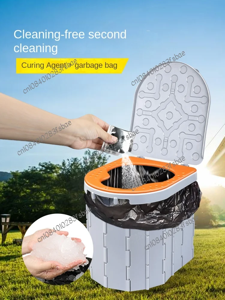 Outdoor Toilet Car Portable Folding Toilet Mobile Emergency Camping Potty