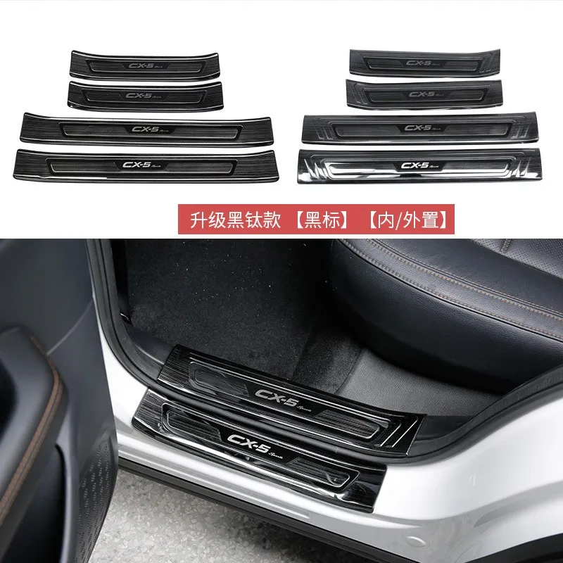 For Mazda CX-5 2017-2018 2019 2020 2021 2022 2023 2024 Door Sill Scuff Plate Welcome pedal  Car Accessories