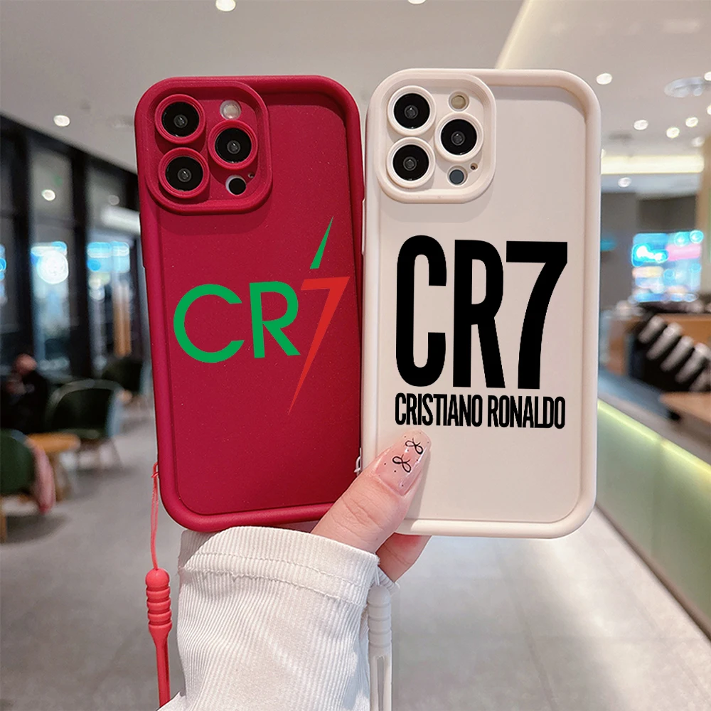 Mr Football C-cR7-R-Ronaldos Etui na telefon do OPPO Realme 12 8 C11 C12 C15 C20 C21Y C31 C33 C35 C53 C55 5G Pokrowiec z paskiem na rękę