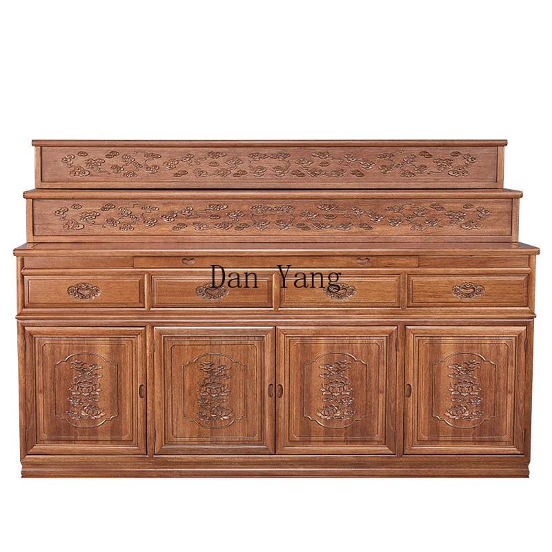 

YJ solid wood three-layer offering table New Chinese Buddha table Ladder offering Buddhist Hall Buddhist shrine God of Wealth