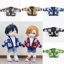 Ob11 Poppenkleertjes Trui Plaid Patroon Vest Jas Vest Shirt Voor Nendoroids, Gsc, Ymy Lichaam, Ufdoll, obitsu11, 1/12bjd Pop