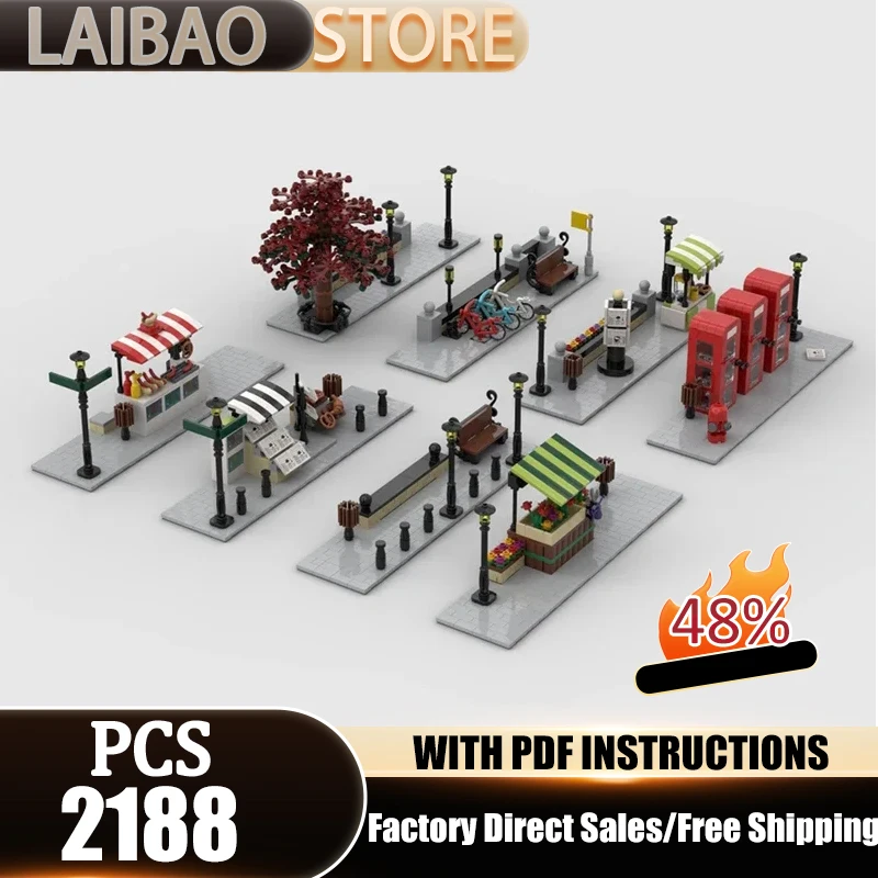 

Модель Street View: Строительные блоки MOC, различные угловые элементы, технологичные модульные блоки, подарки, рождественские игрушки, наборы для самостоятельной сборки.