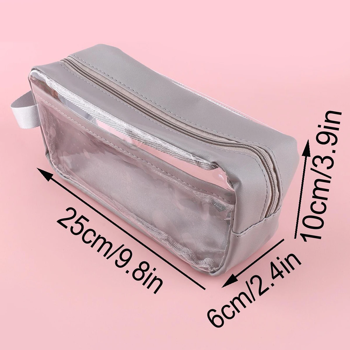Creative Transparent Portable Pencil Case, Stylish Stationery Storage Bag, Desktop Item Storage and Organization, DIY Stationery