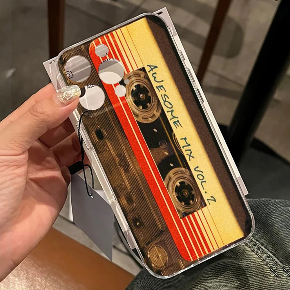 Retro-Kassetten-Kunst Klare Hülle für Samsung Galaxy S25 S24 S23 Ultra S22 S21Plus FE A56 A55 A54 A53 A36 A35 A34 5G PC Funda – Detail 1