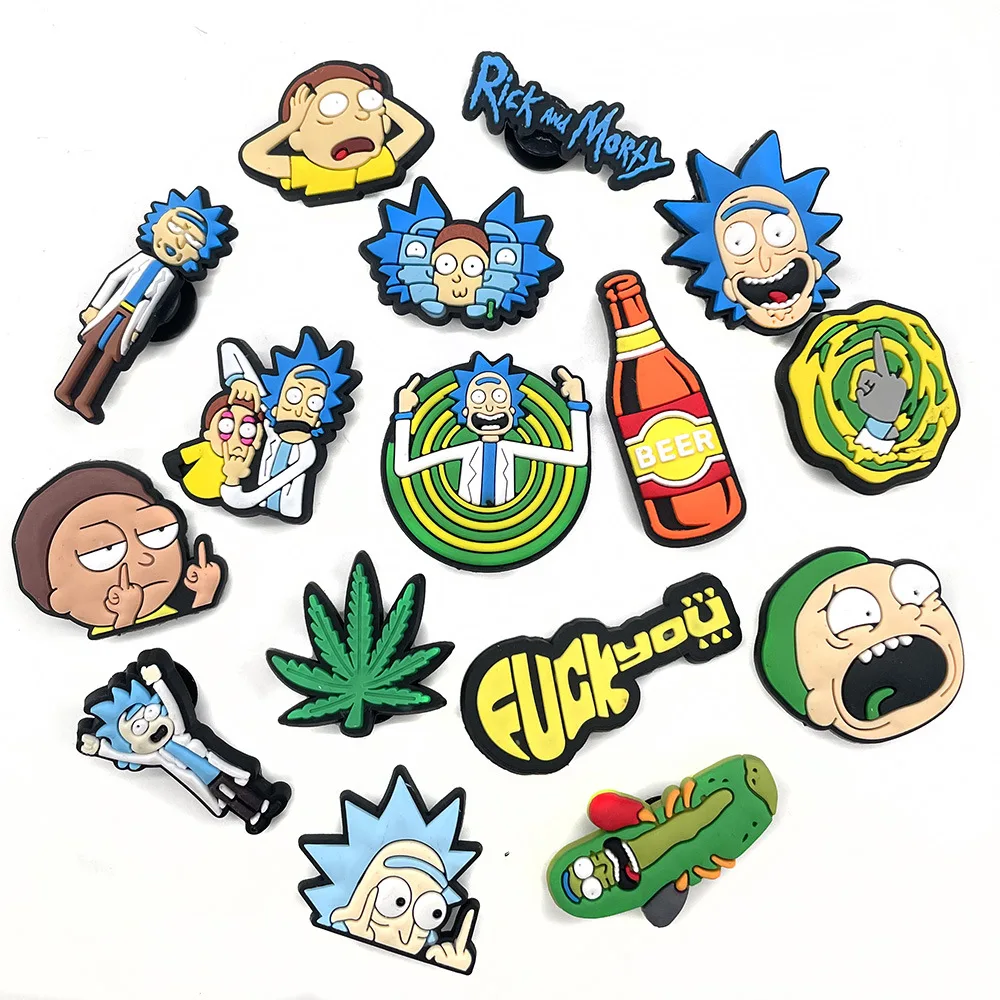 16/50pcs Pop Cartoon Series for Shoe Charms Accessories DIY Shoe Decoration for Classic Clog Kids Gifts