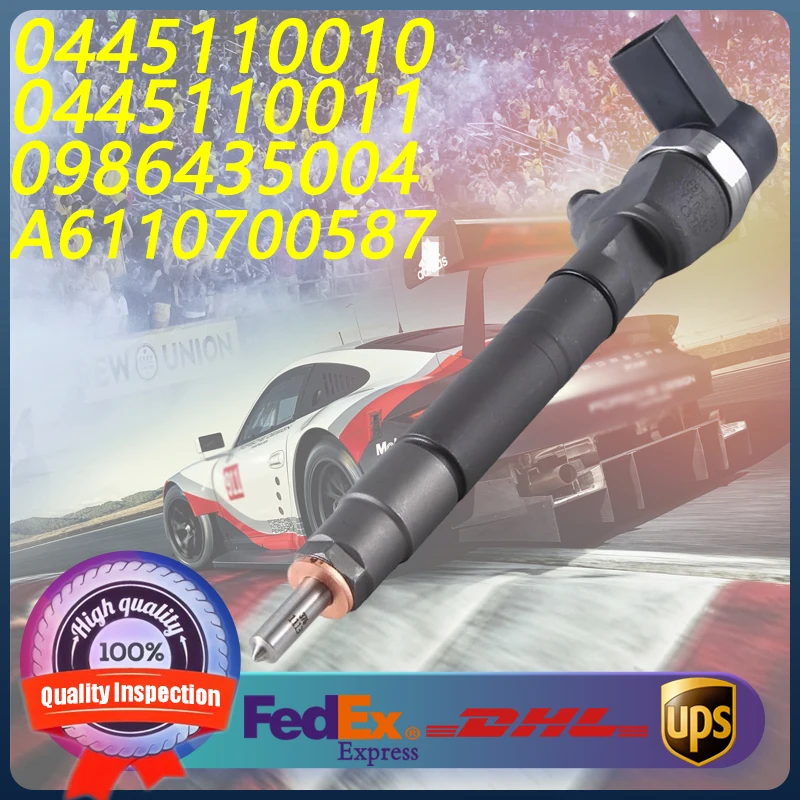 

0445110010 0445110011 0986435004 A6110700587 Common Rail Injector For MERCEDES BENZ Serie C E Serie V 200 220CDI Engine