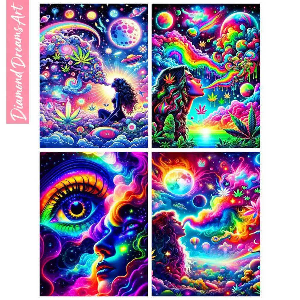Vollständiges Diamant-Malerei-Porträt Fantasy DIY Diamant-Mosaik Planet Cartoon Neue Kollektion Kunst-Wanddekoration, Rahmenlos