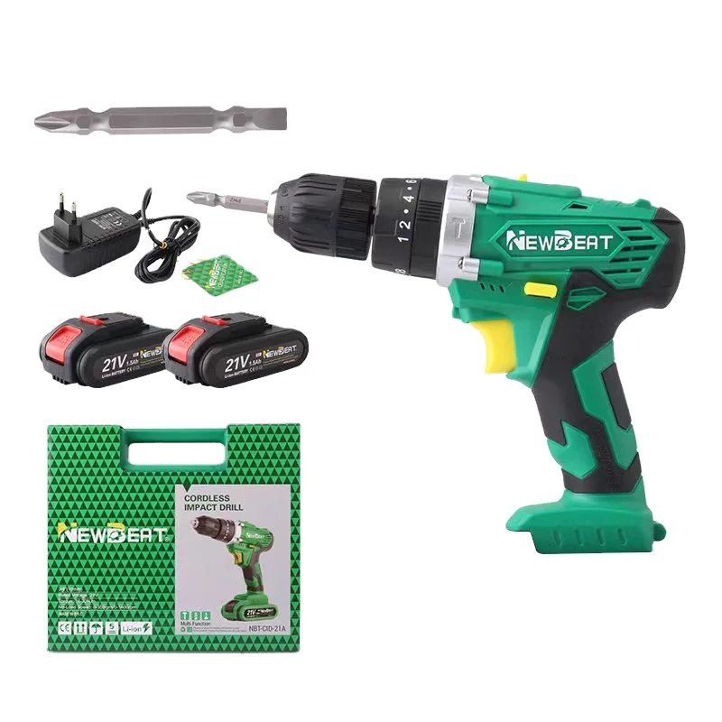 

NewBeat Battery 21V Industrial 3/8 Rechargeable Cordless Drills Machine Electric Lithium Impact Screwdriver Drill Battery