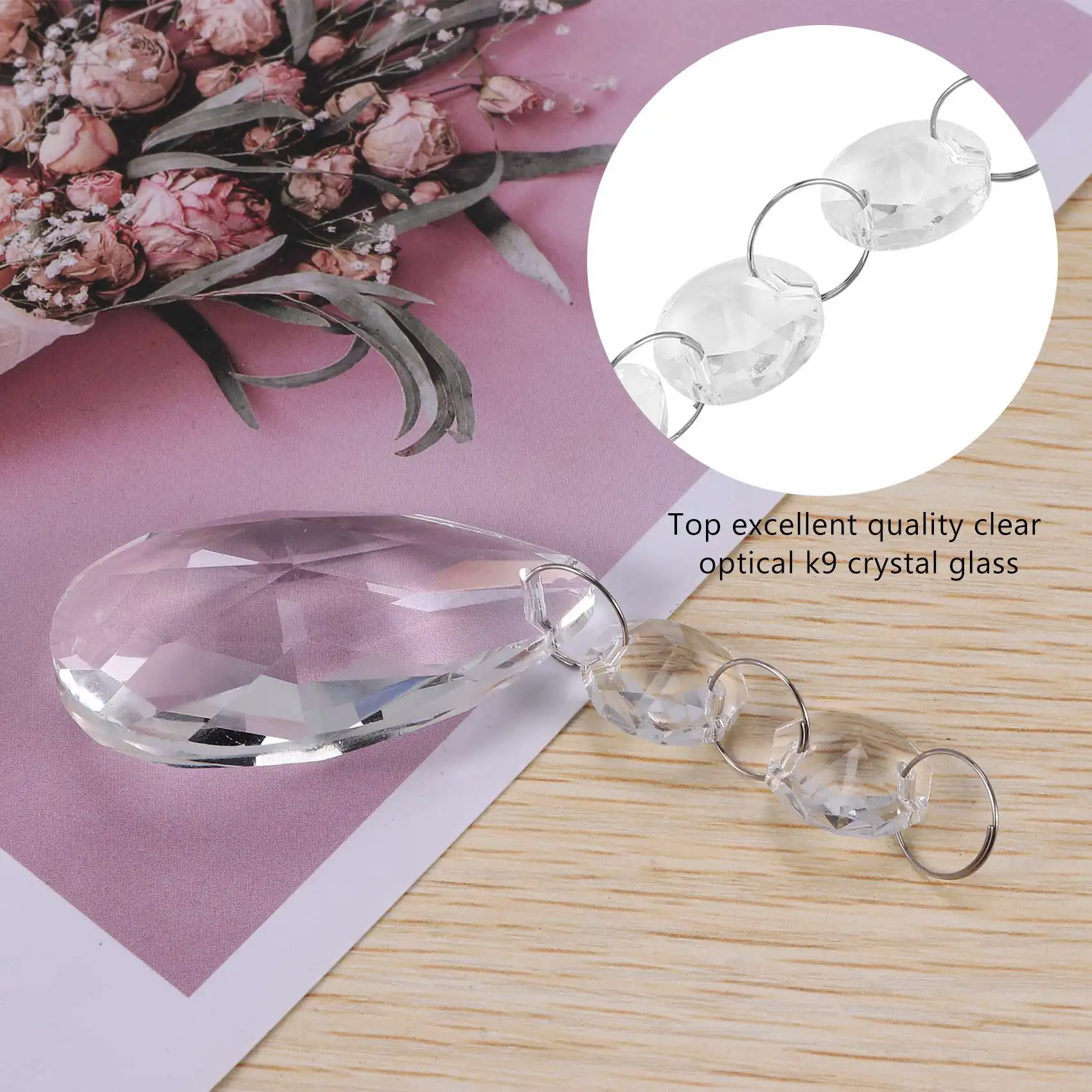 

ABDJ-20 шт. кристаллы люстры, прозрачные каплевидные хрустальные подвески для люстр, детали бусин, подвесные кристаллы для люстр