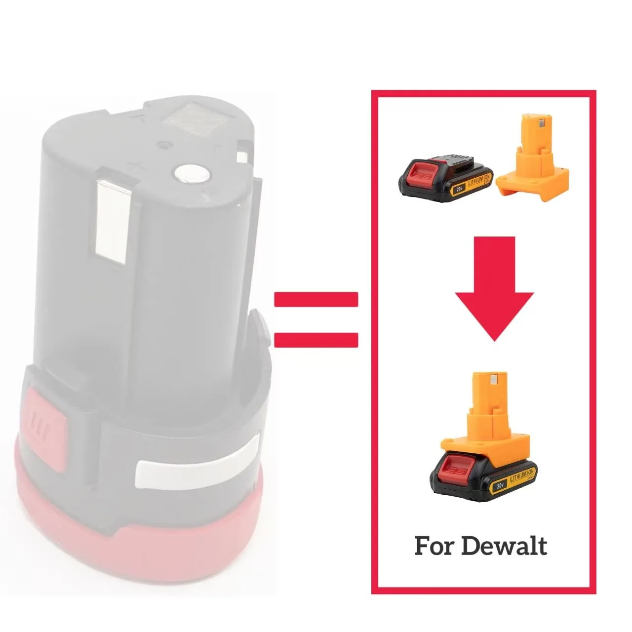 

Compatible avec tous les appareils de la série for Parkside X 12V Team Tool Adapter By 3DOMINION To FOR Dewalt 18V/20v Battery