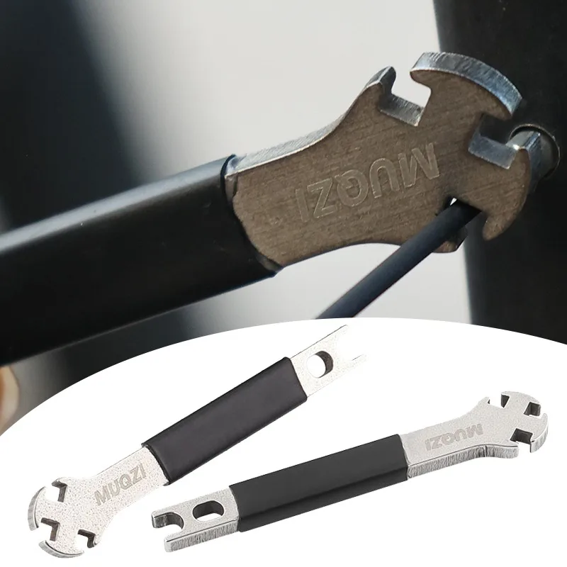 

Spoke Wrench Portable Motorcycle Bicycle Repair Tool Kit Stainless Steel Pocket Nipple Key for Wheel Rim Maintenance Accessories