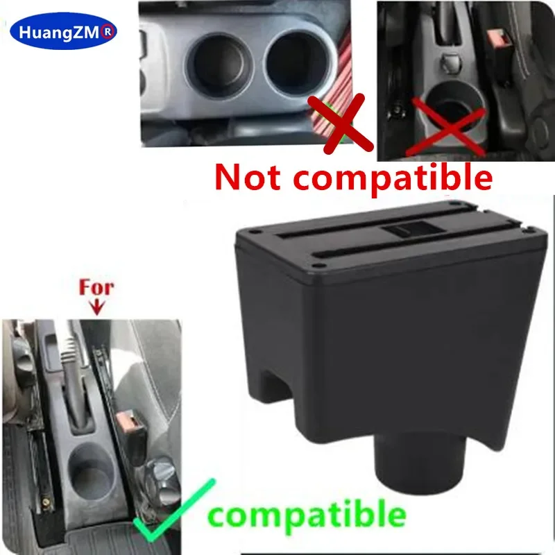 Car Armrest For Dacia Renault Sandero Logan 2 Armrest box For Nissan Almera G15 For Lada LARGUS Center Car Storage box Retrofit