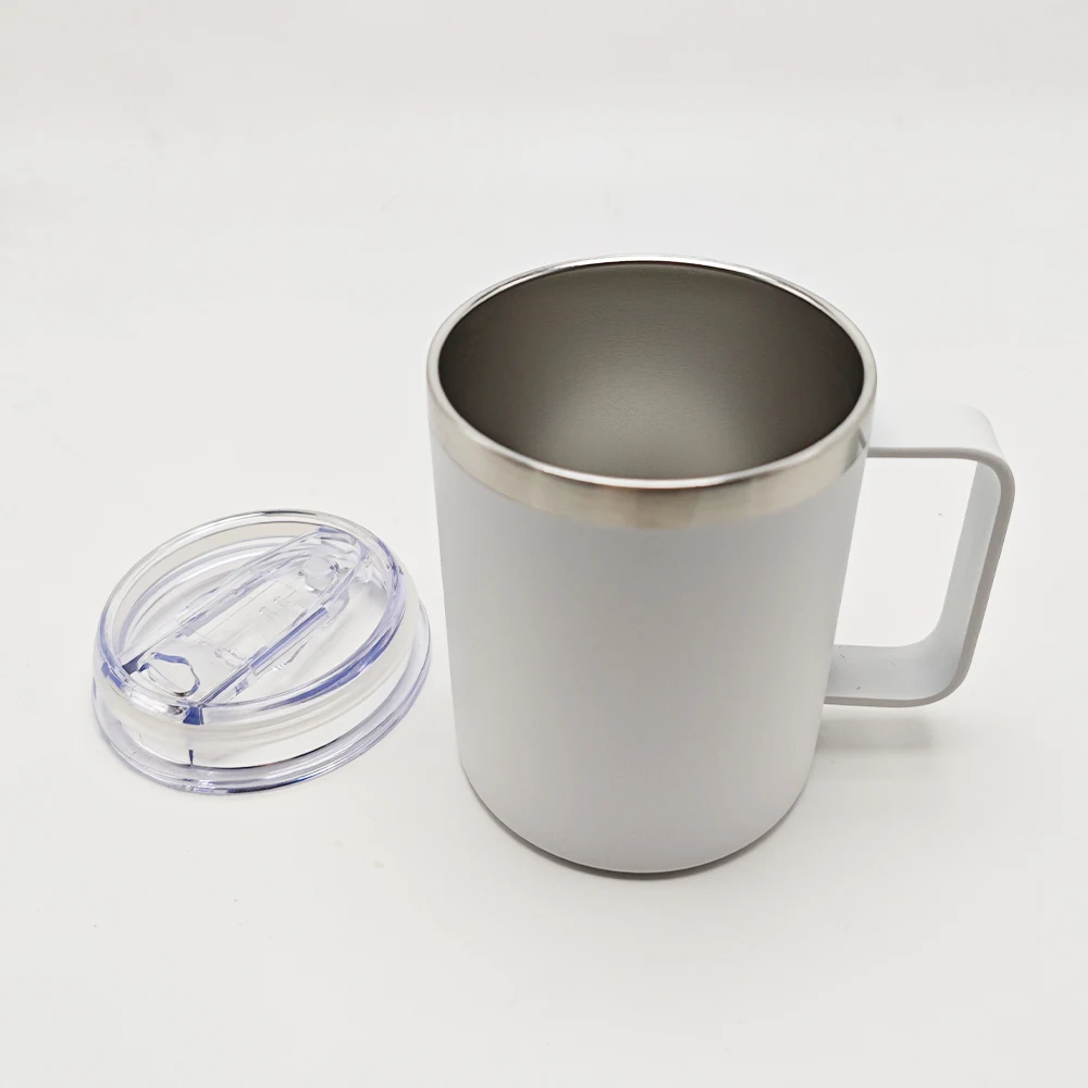 

White Coffee Vacuum Flask Mug 304 Stainless Steel 14oz