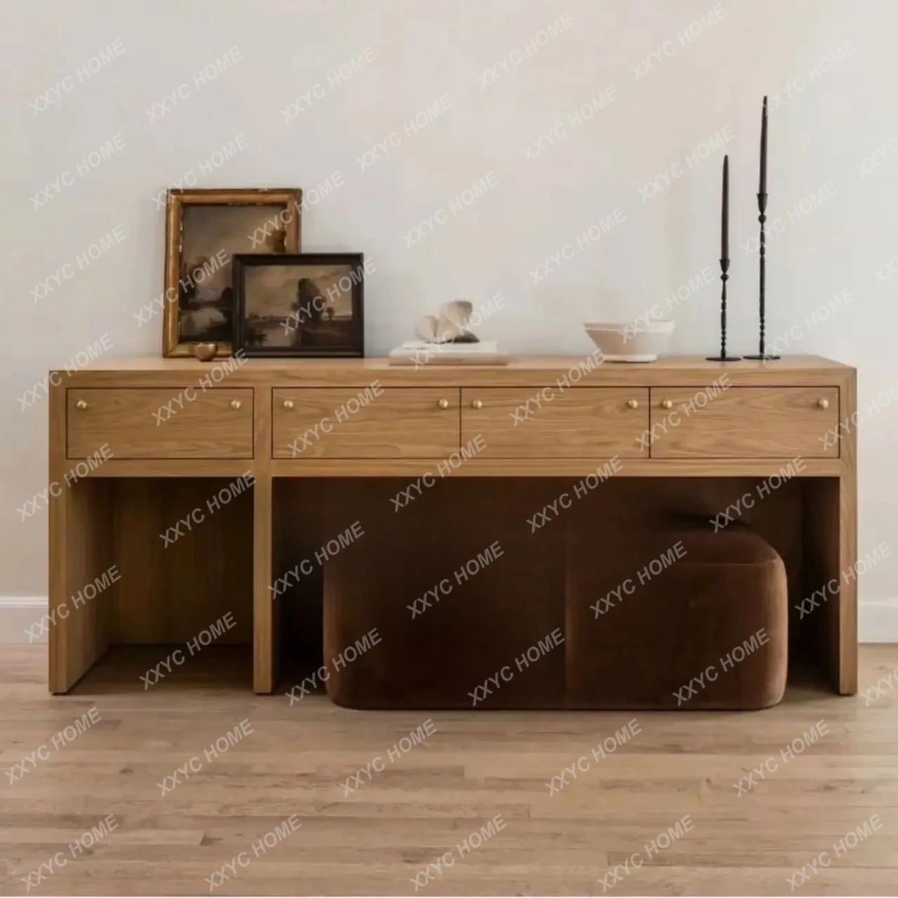 

M45 retro style solid wood entrance table, living room table, sofa back few long tables
