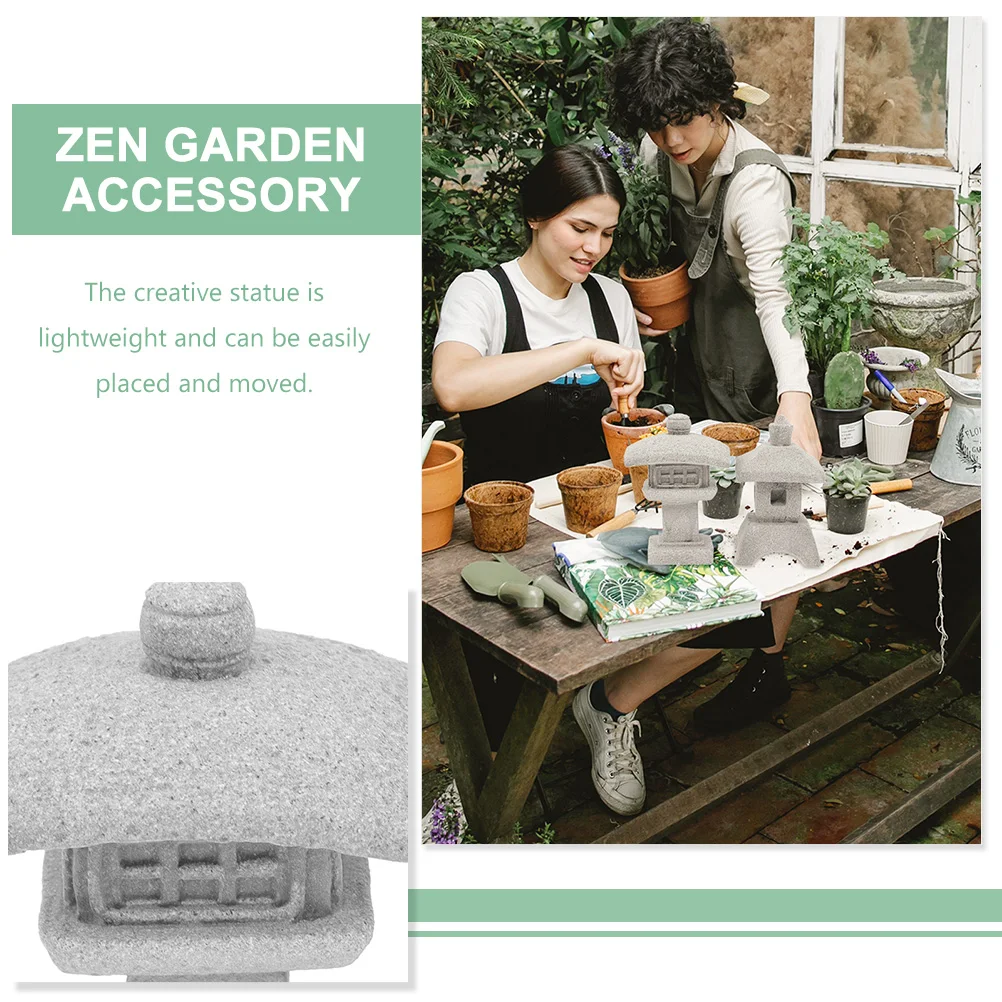 مقلد برج تشانغ معبد تمثال غرامة الحرفية حديقة ديكور بونساي ملحق مصغرة سطح المكتب المنزلي زخرفة الصينية #1