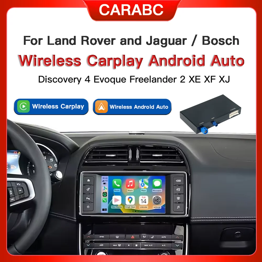 Wireless Carplay Android Auto module For Land Rover Jaguar Discovery4 Evoque Freelander2 XE XF XJL Mirroring Decorder AirPlay
