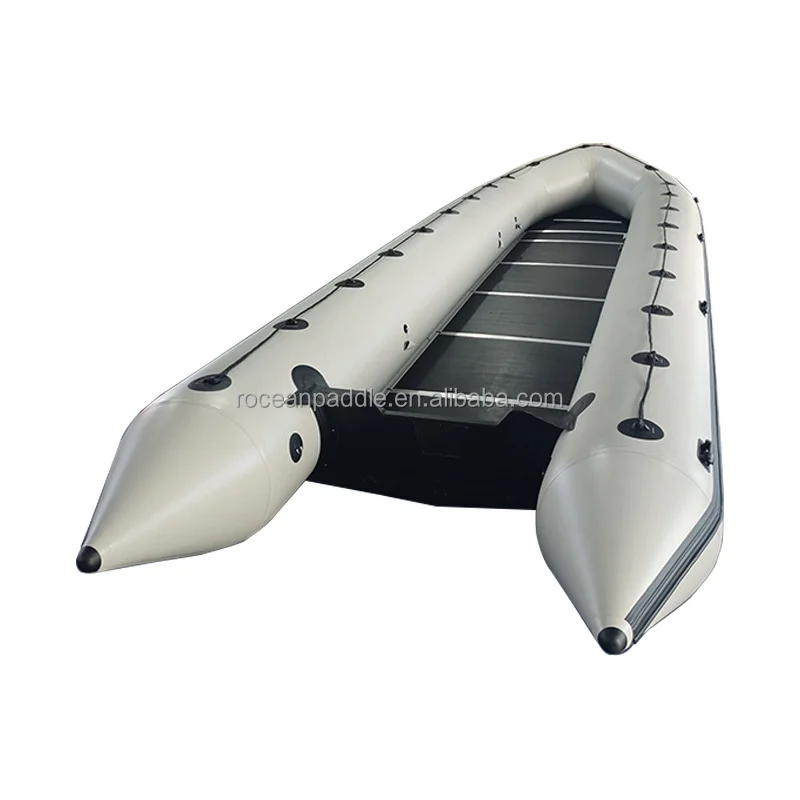 CE 2024 26.2ft Wooden Floor Inflatable Rubber Pontoon Boat 8m Fishing And Rowing Sport Boat With PVC & Hypalon 1.2mm Thickness
