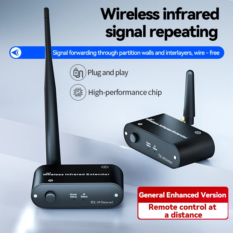 

IR Blaster Wireless Infrared Repeater for Audio-Visual Controls - Repeater for Extended Control of Multiple Infrared -WL-T1-L