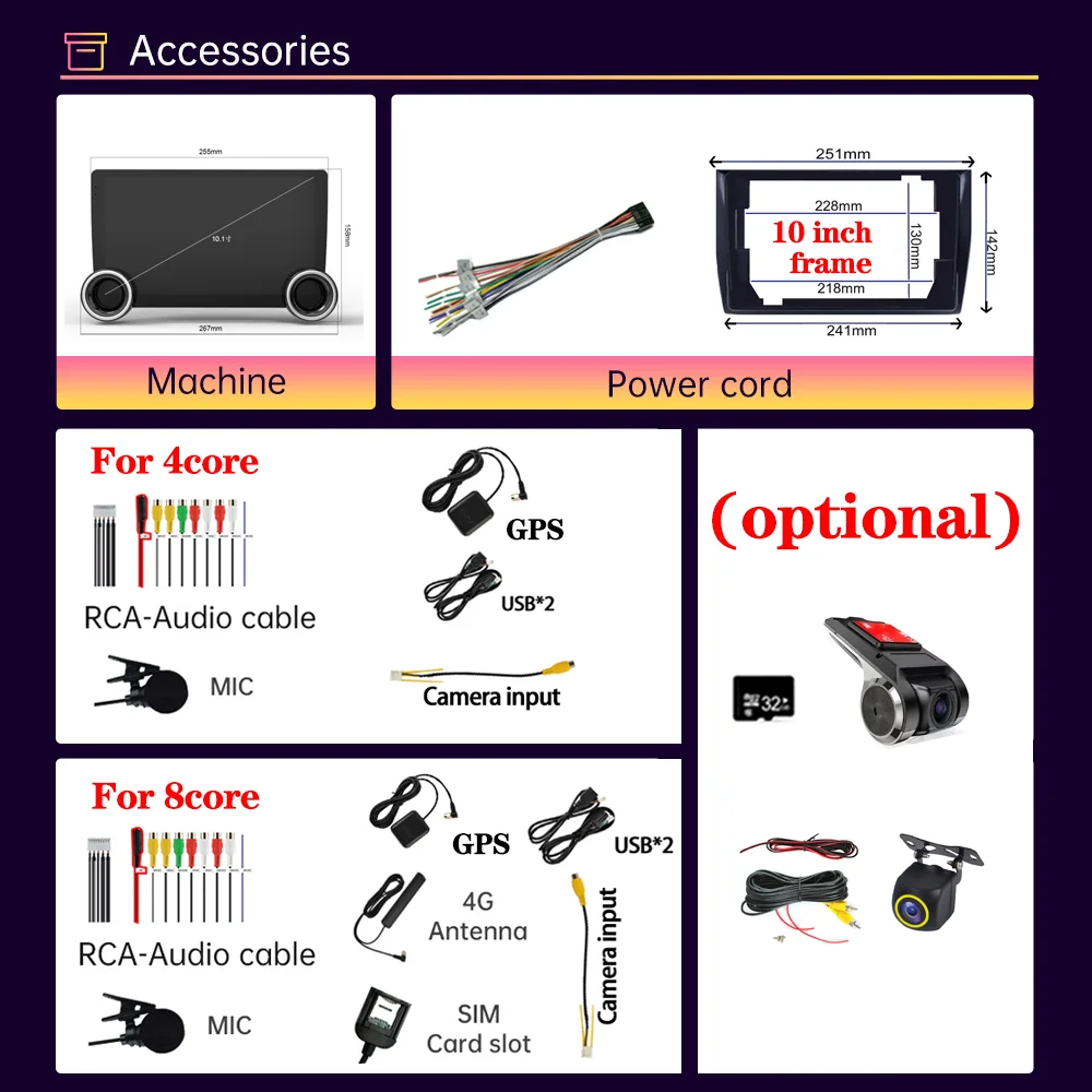 أندرويد 15 راديو السيارة اللاسلكية Carplay السيارات لتويوتا هيونداي نيسان كيا سوزوكي ISO BT مشغل وسائط متعددة واي فاي نظام تحديد المواقع DVR رئيس وحدة