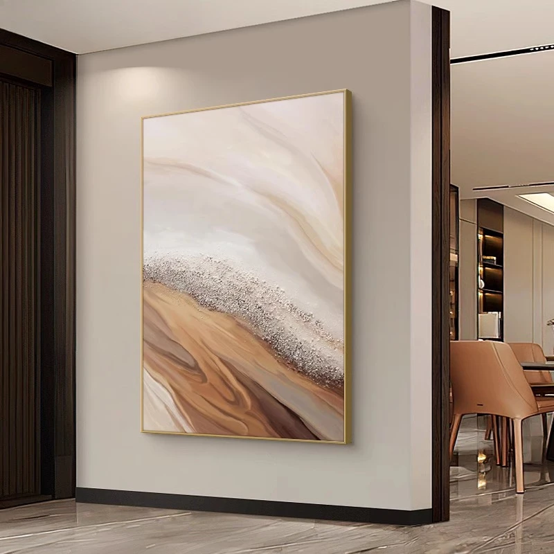 

Modern simple living room sofa background wall entrance decorative painting light luxury abstract art mural corridor aisle