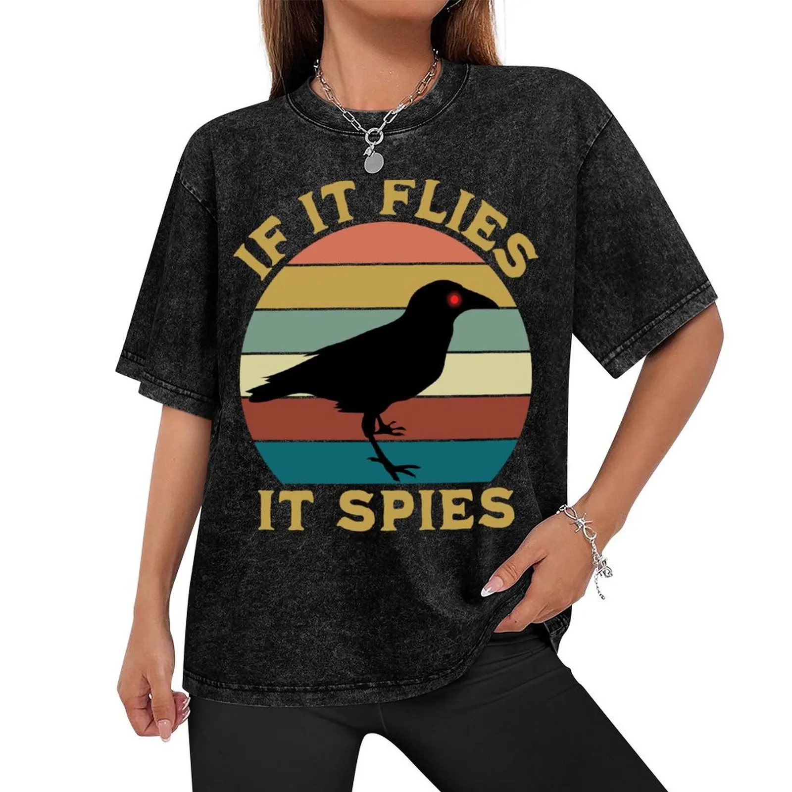 If It Flies It Spies T-Shirt blacks oversized t shirts for men cotton