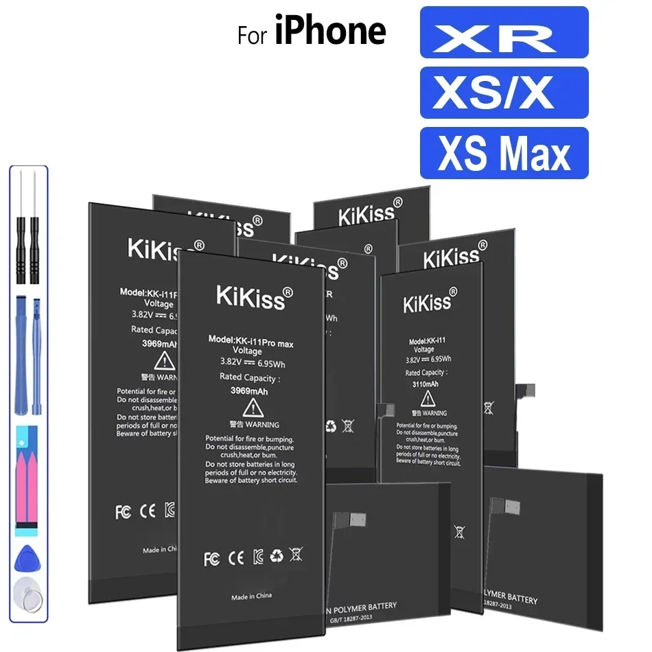 

Сменный аккумулятор для телефона IPhone X, XS, Max, XR, с инструментами