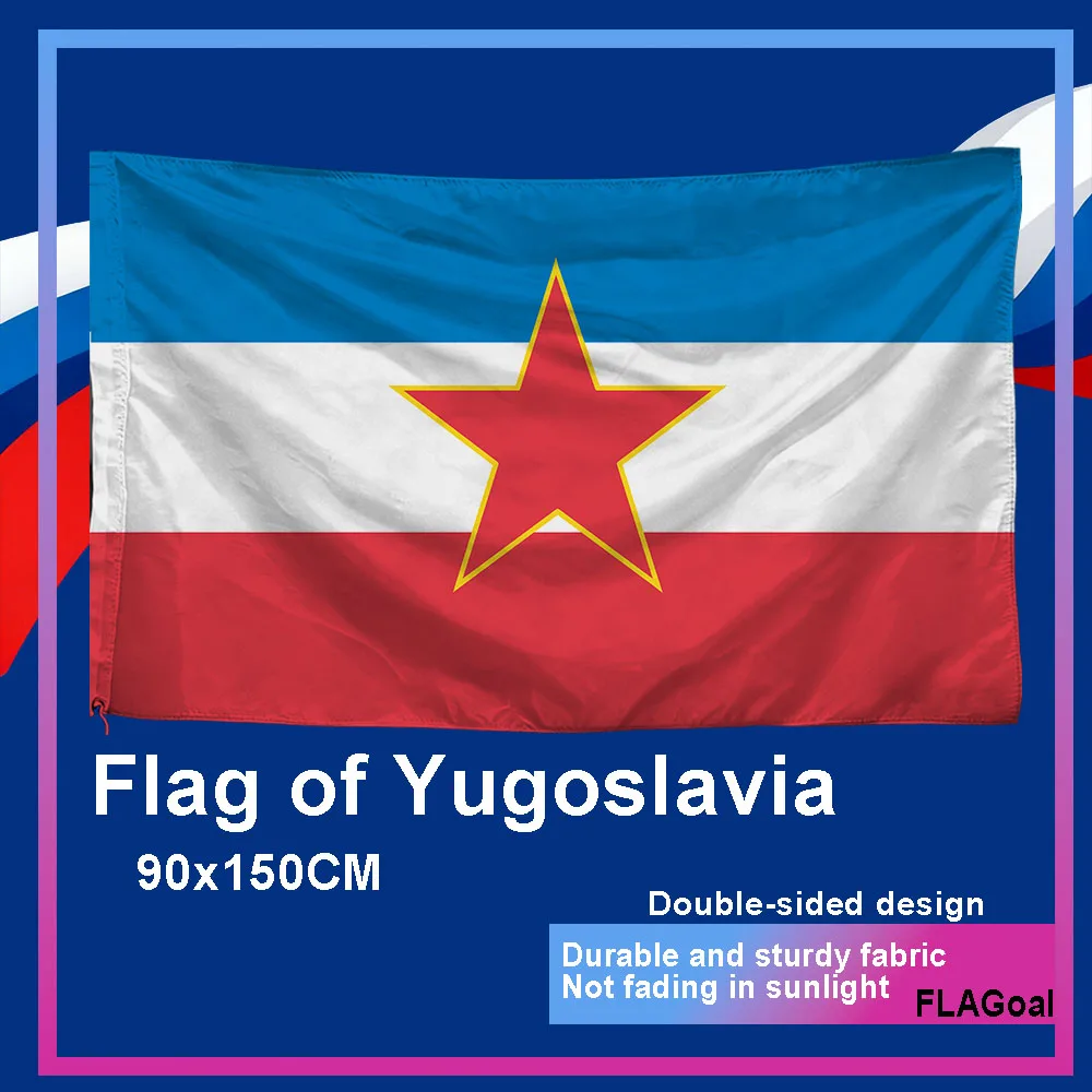 3X5FT Historic Pre-Yugoslav Flag Featuring Serbia Croatia And Slovenia Professional Production National Historical Memorabilia
