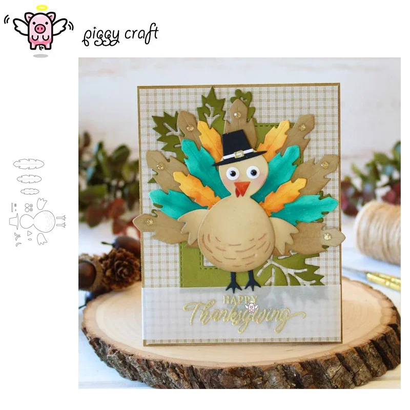 

Piggy Craft metal cutting dies cut die mold Turkey decoration Scrapbook paper craft knife mould blade punch stencils dies