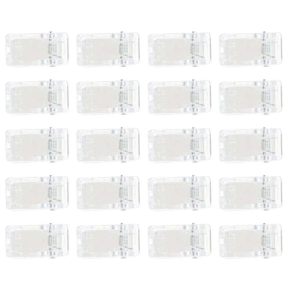

40Pcs Spring Badge Clips Adhesive Back Plastic Id Card Holder Name Tag Clip for Work Uniforms Hospital Staff Office School