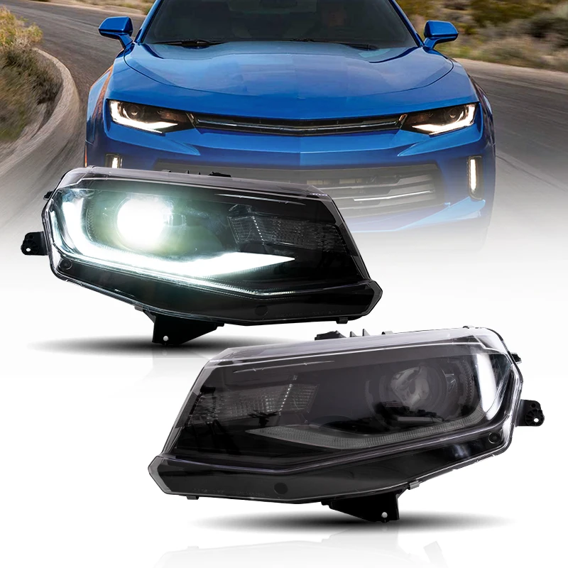 

Полностью светодиодные фары VLAND, новинка с последовательным автомобильным фаром, передняя лампа 2016-2019, для CHEVROLET CAMARO, автофара