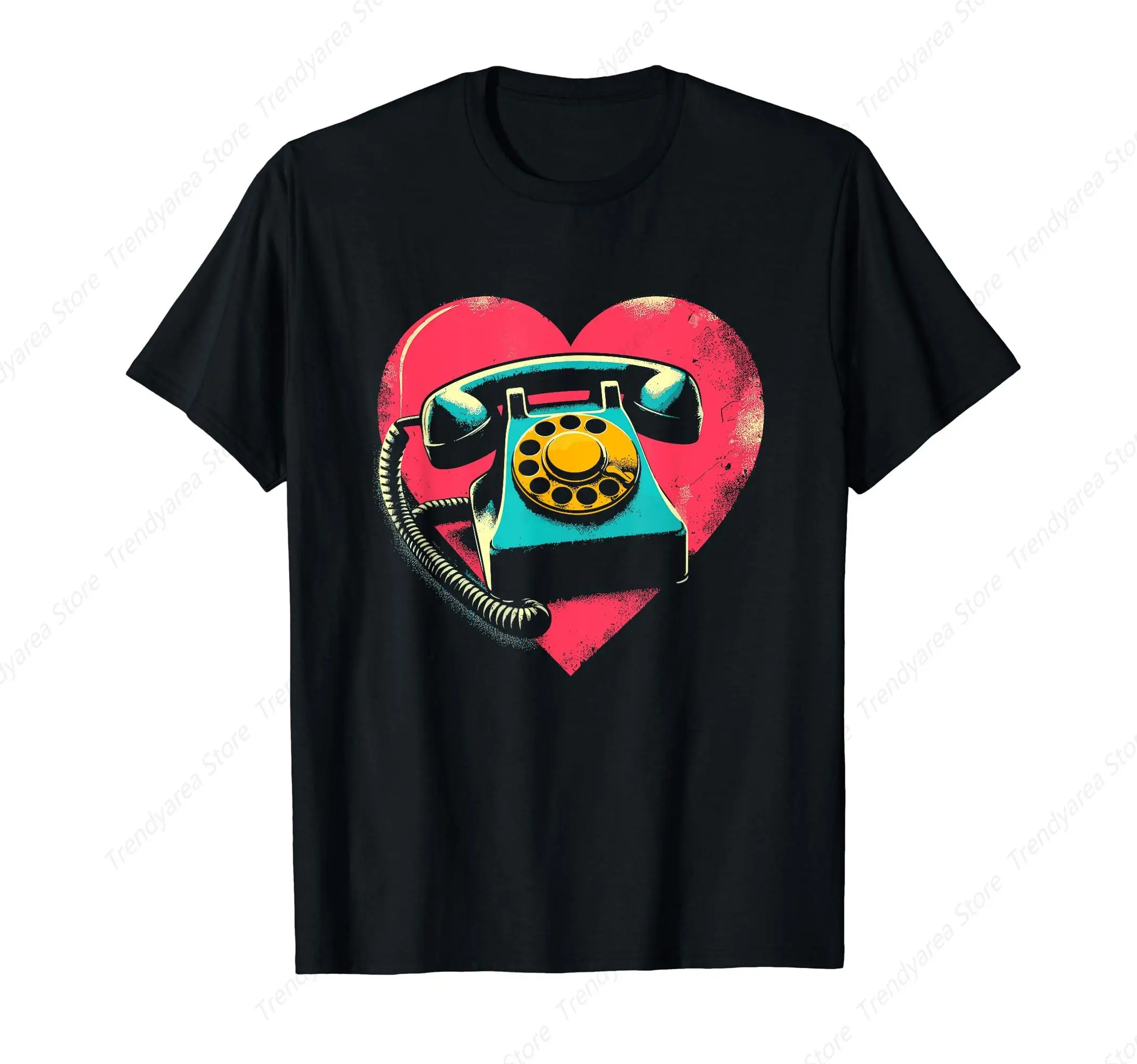 Rotary Dial Telephone Vintage Nostalgic Old Inventions T-Shirt for Men Women Cotton 100% Summer Tops