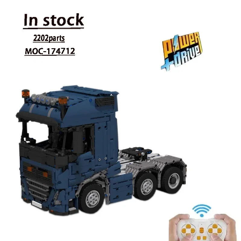 

MOC-174712RC Semi Tractor Truck 1:176x4/4 Assembly Stitching Building Block Model • 2202 Parts Kids Building Block Toy