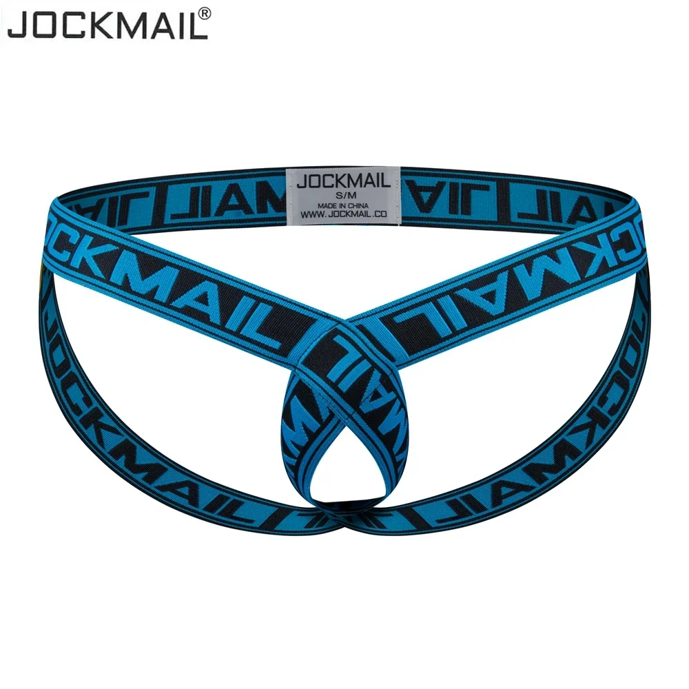 JOCKMAIL Cockstraps Men Underwear Sexy Jockstrap Pouch Cuecas Fashion Letter Elastic Thongs Underpants Gay Slip Homme Srting