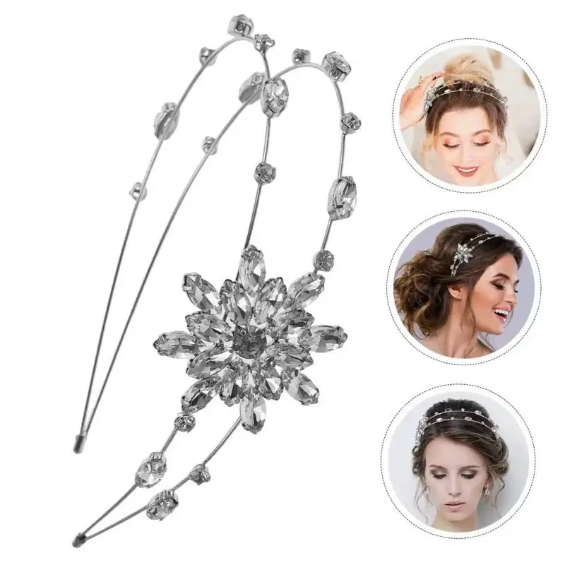 

Изысканный блестящий ободок для волос с цветами из страз, для свадебных торжеств или повседневной укладки, легкий роскошный аксессуар для волос