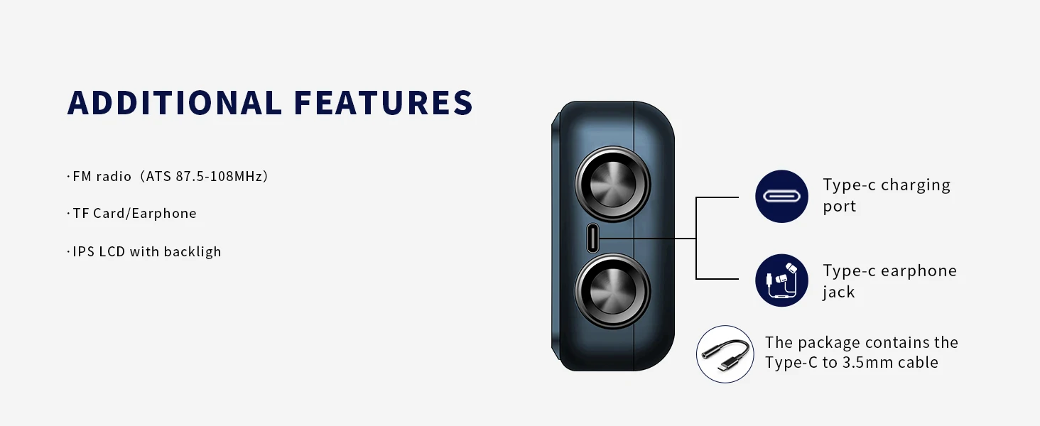 Choyong A8W Tragbares Internetradio (GLOBALE VERSION) mit WIFI & 4G FM, Micro-SD-Karte, Digitales Taschenradio für die ganze Welt, choyong – Detail 3