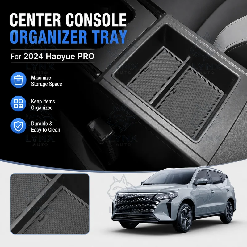 Custom Fit Center Console Armrest Box Storage Organizer Tray For 2024 Haoyue PRO Car Interior Accessories Modification