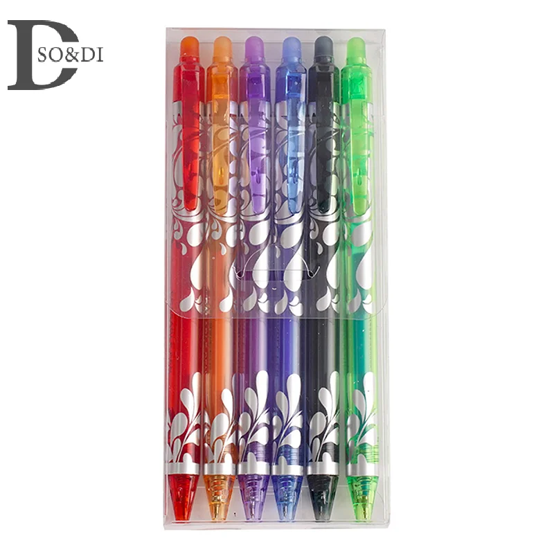 6 Stuks Creatieve Kleurrijke Uitwisbare Gel Pen Multi-Color Kawaii Uitwisbare Persgel Pennen Student Briefpapier Kantoorbenodigdheden