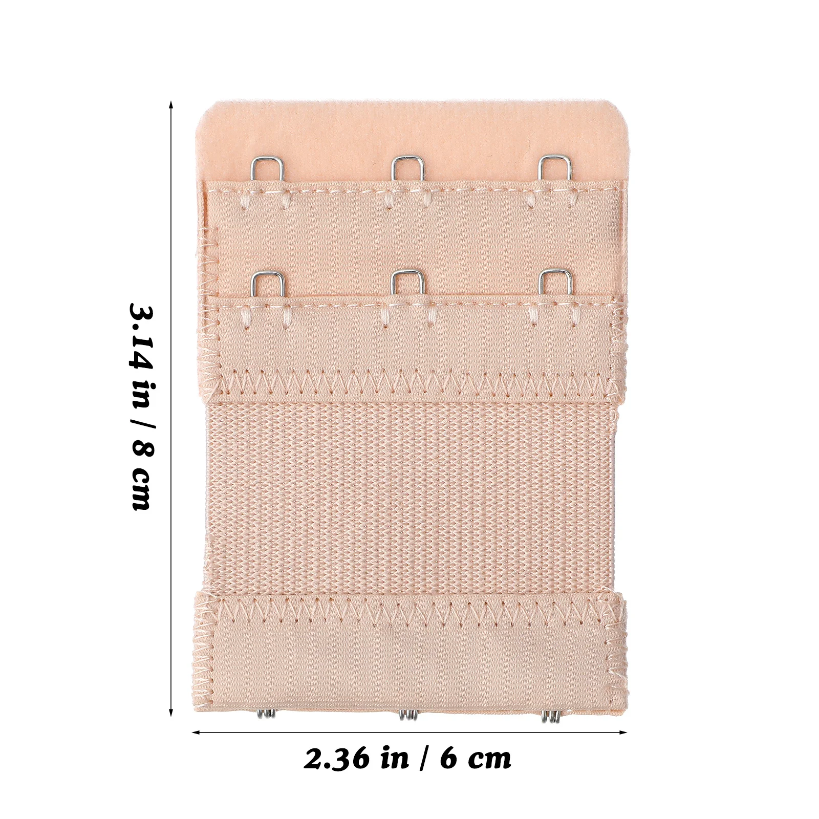 3 uds extensores de sujetador elástico 3 ganchos 2 filas ajustable algodón acero inoxidable lencería correa extensión negro blanco desnudo