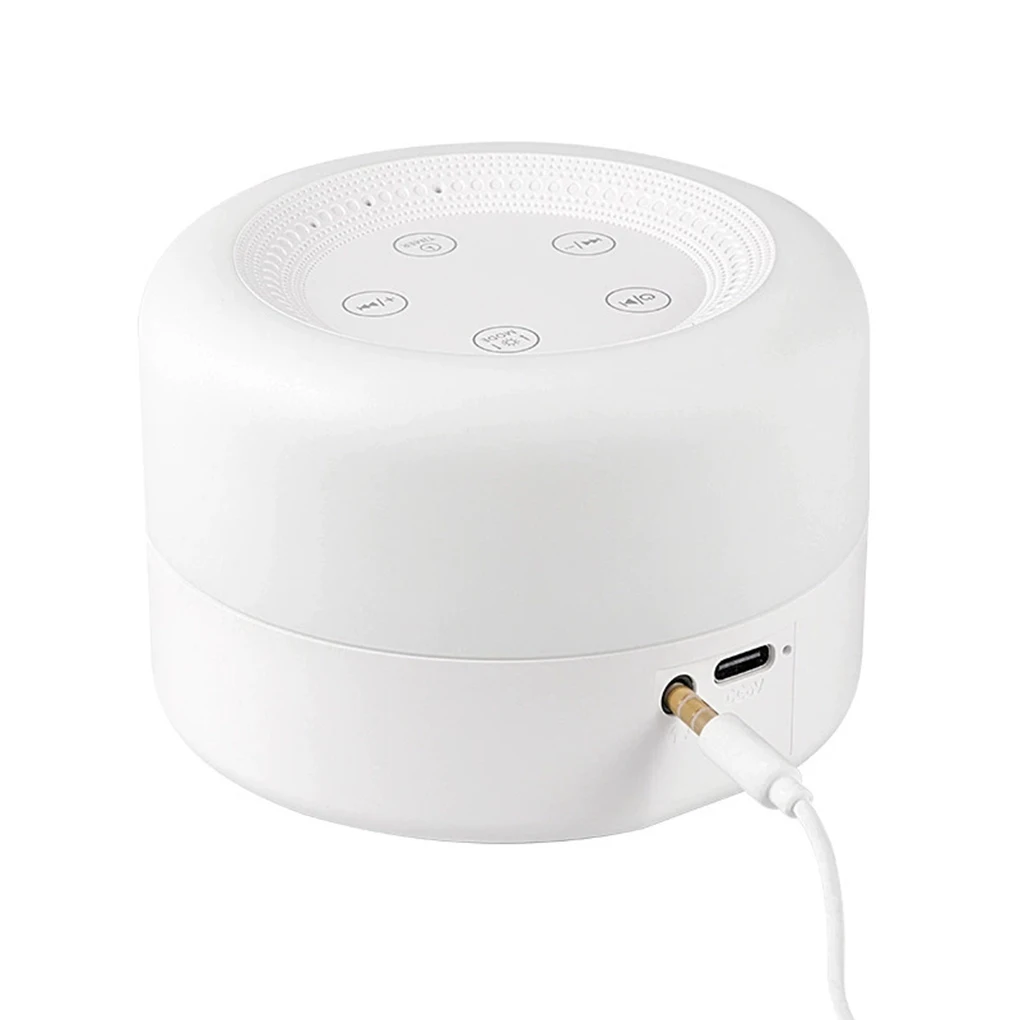 Desktop White Noise Machine Sleep Sound Machine with Night Light Portable Touch Adjustable USB Rechargeable White Noise Machine