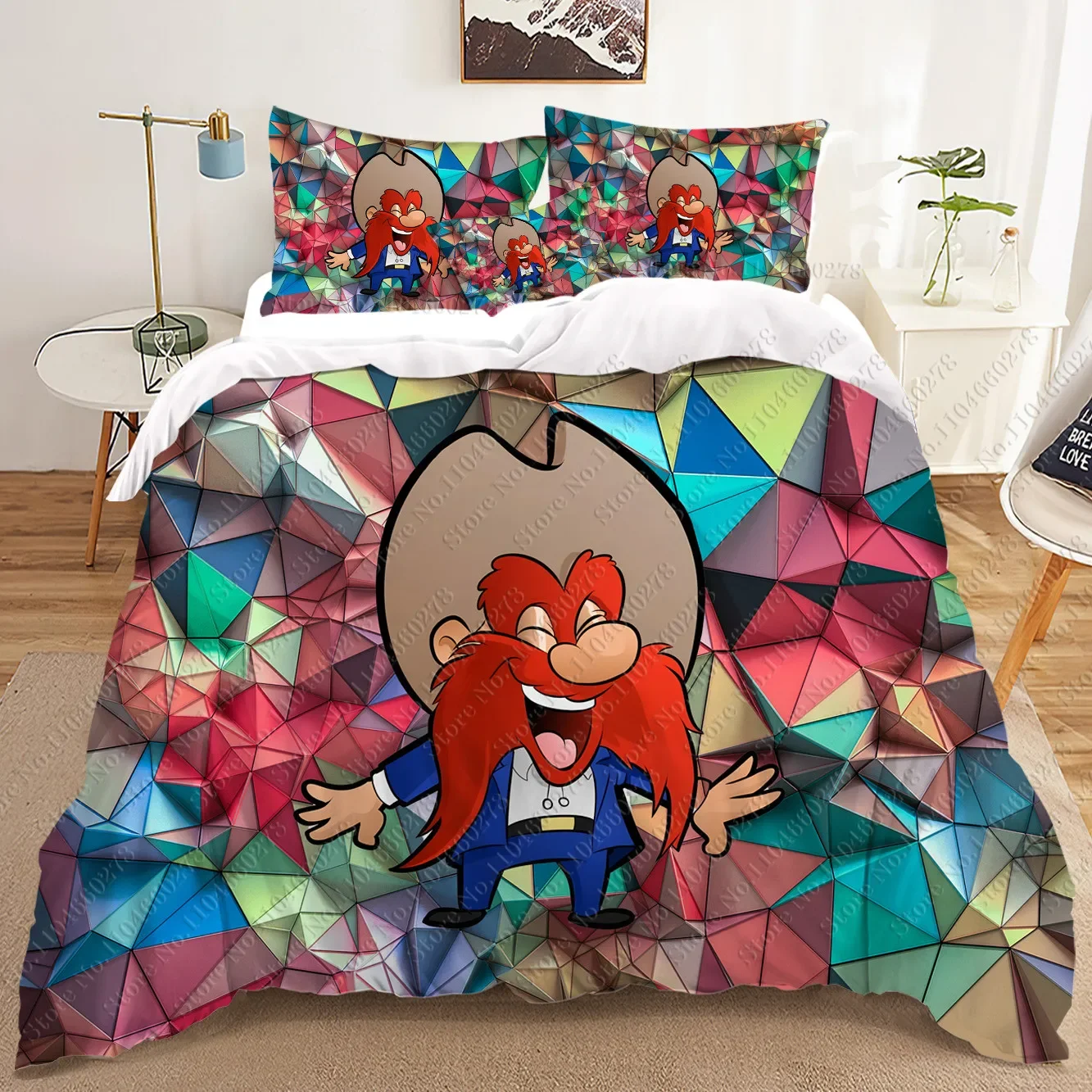 

Мода Yosemite Sam Home Аниме комплект из 3 предметов 1 пододеяльник 3D детское постельное белье с наволочкой подходит для детей и взрослых